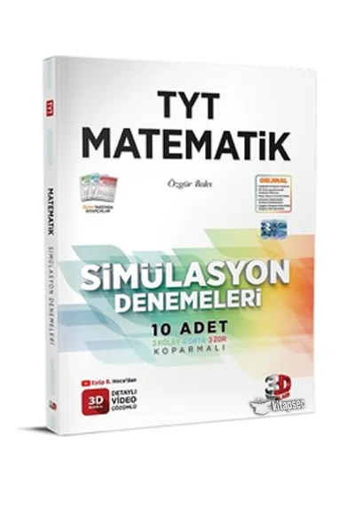 2026 TYT Matematik Simülasyon Denemeleri Detaylı Video Çözümlü 3D Yayınları
