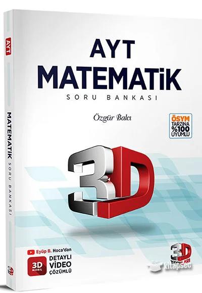 2026 AYT 3D Matematik Tamamı Video Çözümlü Soru Bankası 3D Yayınları