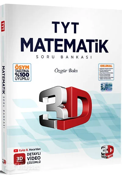 2026 TYT 3D Matematik Tamamı Video Çözümlü Soru Bankası 3D Yayınları
